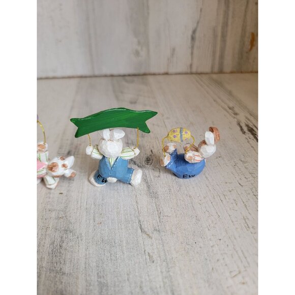 Eddie Walker tumbling Easter bunny egg happy spring figure set decor - Picture 8 of 9